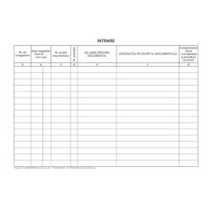 Registru cartonat intrare iesire A4 hartie offset 100 file carnet
