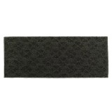 Covor din tesatura densa, tip mocheta, model cercuri reliefate, negru, 130x50 cm
