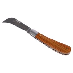 Cutit pentru altoit tip cosor profesional cu maner din lemn, 60 mm, rabatabil