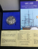 Moneda 100 lei 1999 Rom&acirc;nia argint comemorativa Emil Racovita