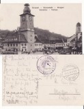 Brasov --Piata Sfatului- cenzura WWI, WK1 rara, Circulata, Printata