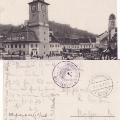 Brasov --Piata Sfatului- cenzura WWI, WK1 rara