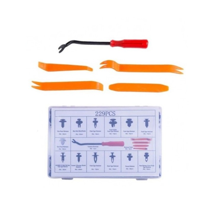 Set cleme de fixare din plastic, universale, 229 piese