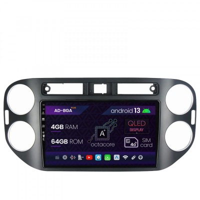 Navigatie Volkswagen Tiguan (2010-2016), Android 13, A-Octacore 4GB RAM + 64GB ROM, 9 Inch - AD-BGA9004+AD-BGRKIT035-1016 foto