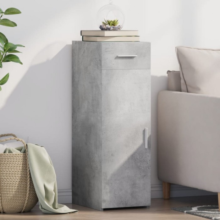 Gossi dulap, gri beton, 30x42,5x93 cm, lemn prelucrat
