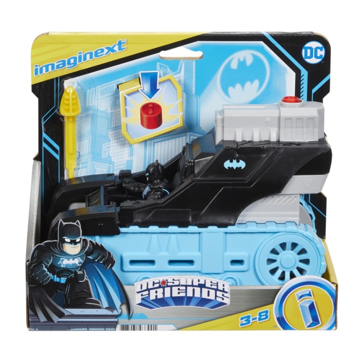 FISHER PRICE IMAGINEXT DC SUPER FRIENDS VEHICUL CU FIGURINA BAT-TECH SuperHeroes ToysZone