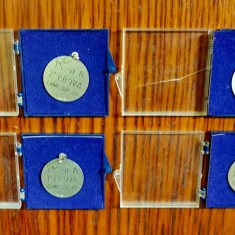 5878-I-Set 4 Medalioane Marina argint LNI Sez. Ferrara Prova 4 clase diferite.