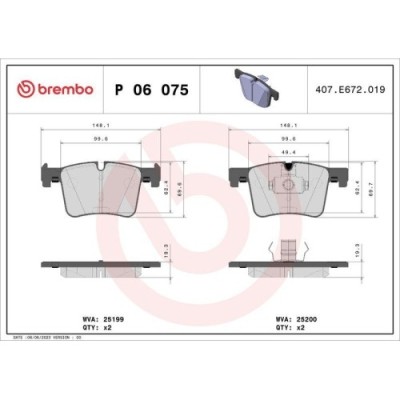 Placute frana BMW 1 (F20) 07.11-06.19, 1 (F21) 12.11-12.19, 1 Van (F20) 03.15-06.19, 2 Cabriolet (F23) 03.14-06.21, 2 Coupe (F22 F87) 10.12-06.21, 3 foto