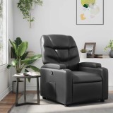 VidaXL Fotoliu rabatabil din piele ecologică neagră 372465