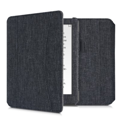 Husa pentru Kobo Aura H2O Edition 2, Textil, Gri, kwmobile, 54137.19 foto
