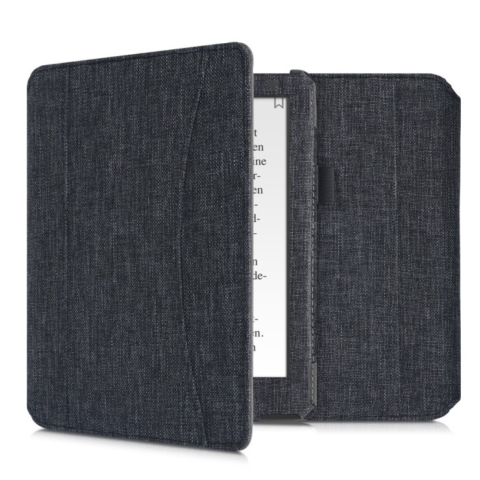 Husa pentru Kobo Aura H2O Edition 2, Textil, Gri, kwmobile, 54137.19