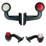 Set 2 Lampi Laterale de Gabarit cu LED - 12-24V, 155 mm, Rosu - Alb