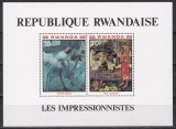 Rwanda 1980 -Picturi impresioniste franceze-Degas, Gauguin, Colita, MNH