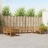 vidaXL Set de canapele de exterior 9 pcs natural Lemn Solid de Acacia 3368177