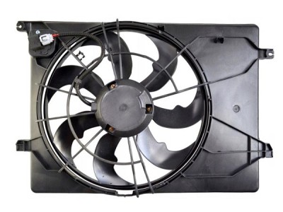 GMV radiator electroventilator Kia Sorento (UM), 2015-, motor 2.4 125/136kw, 3.3 V6 196/213kw, benzina, 468 mm; 3 pini, cu pre-rezistor, foto