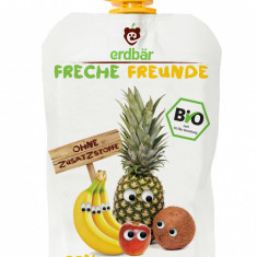 PIURE DE MERE, BANANE, ANANAS SI COCOS BIO 100G Erdbar