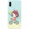 Husa silicon pentru Xiaomi Mi 8 Pro, Girl And Bike