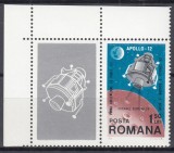 ROMANIA 1969 LP 715 COSMOS IV APOLLO 12 SERIE CU VINIETA MNH
