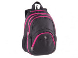 Rucsac ergonomic pentru scoala2 in 1 cu compartiment laptop,model Pink Black,50x32x25 cm, Pulse