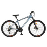 Bicicleta Mountain Bike CARPAT MONTANA C2699A, Roti 26inch, 21 viteze, Cadru 17inch (Albastru/Gri)