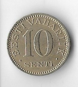 Moneda 10 senti 1931 - Estonia foto