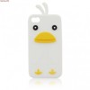 Husa Silicon 3D Chicken Apple iPhone 5C Alb