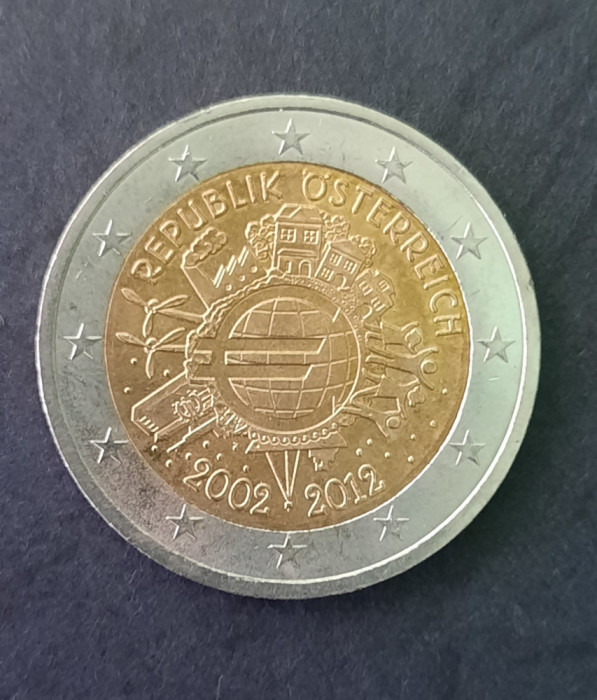 2 Euro comemorativi &quot;10 Ani Moneda Euro&quot; Austria 2012 - G 3848