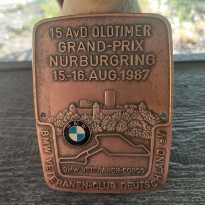 Placheta auto - Grand-Prix Nurburgring 15.-16.Aug. - 1987 BMW Veteranen Corso foto