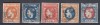 ROMANIA 1869 LP 25 LP 26 LP 27 LP 28 LP 29 CAROL I CU FAVORITI EMISIUNEA a III-a, Stampilat