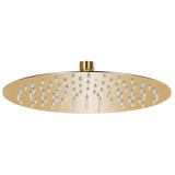Cumpara ieftin Cap de dus rotund tip ploaie, auriu, 25 cm, otel inoxidabil