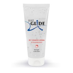 Lubrifiant pe baza de apa cu aroma de capsuni Just Glide Strawberry, 200ml