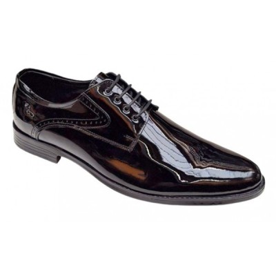 Pantofi barbati eleganti din piele naturala &amp;ndash; David Negru Lac foto