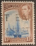 Bermuda &ndash; Marcă poștală 1&frac12;d &bdquo;Harbour Scene&rdquo;, stare bună, obliterată
