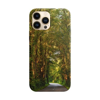 Husa compatibila cu Apple iPhone 14 Pro Max model Paved forest road, Silicon, TPU, Viceversa foto