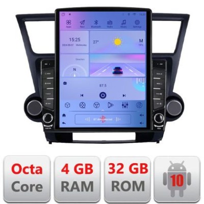 Navigatie Toyota Highlander 2007-2013 Android radio gps internet Octa Core 4+64 LTE Kit-highlander+EDT-E710 CarStore Technology foto