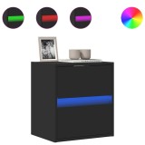 Cumpara ieftin Dulap TV de perete cu lumini LED negru 41x31x45 cm