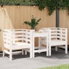 Gossi scaune de gradina, 2 buc., alb, 61,5x53x71 cm, lemn masiv pin