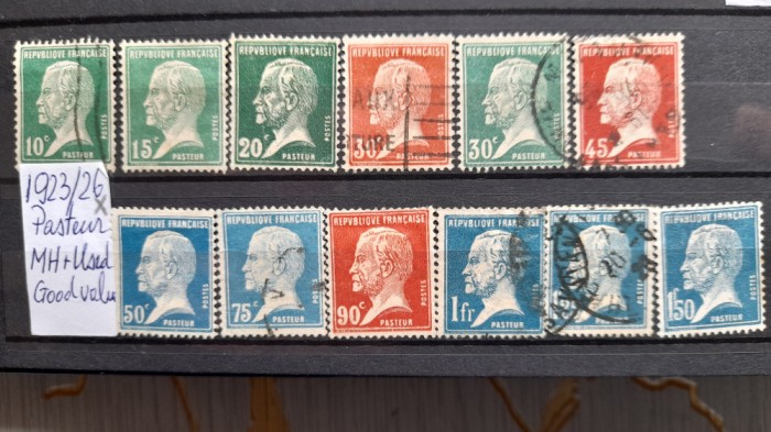 1923 Franta-Pasteur-YT170-181-compl.set-MH+stamp.