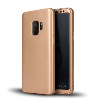 Husa FullBody Silicon MyStyle Gold pentru Samsung Galaxy S9 Plus acoperire completa 360 grade cu folie de foto