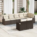 VidaXL Set de canapele pentru grădină cu pernă 8 pcs 289 x 124 x 85 cm