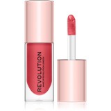 Makeup Revolution Pout Bomb luciu de buze pentru un volum suplimentar lucios culoare Peachy 4.6 ml