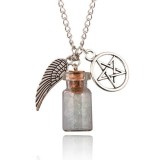 Cumpara ieftin Pandantiv / Colier / Lantisor - SUPERNATURAL Talisman de Protectie - Alb