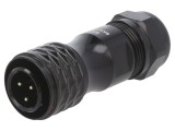 Mufă SA16 tată 3 PIN IP67 8-12mm 10A 500V lipire pe cablu