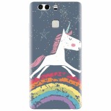 Husa silicon pentru Huawei P9 Plus, Unicorn Rainbow