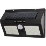 Aplica solara super luminoasa 40 led-uri smd 5w, senzor miscare 120 grade, 2400mah, alb rece, ip65 MultiMark GlobalProd, masterLED