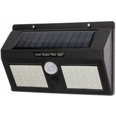 Aplica solara super luminoasa 40 led-uri smd 5w, senzor miscare 120 grade, 2400mah, alb rece, ip65 MultiMark GlobalProd foto