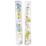 Set 24 oua decorative din plastic multicolor 21C 3x4 cm