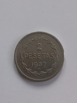 2 pesetas 1937 foto