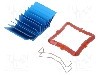 Radiator extrudat, aluminiu, 30mm x 30mm, albastru, Advanced Thermal Solutions - ATS-50300G-C1-R0