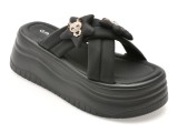 Papuci GRYXX negri, 8099, din piele ecologica